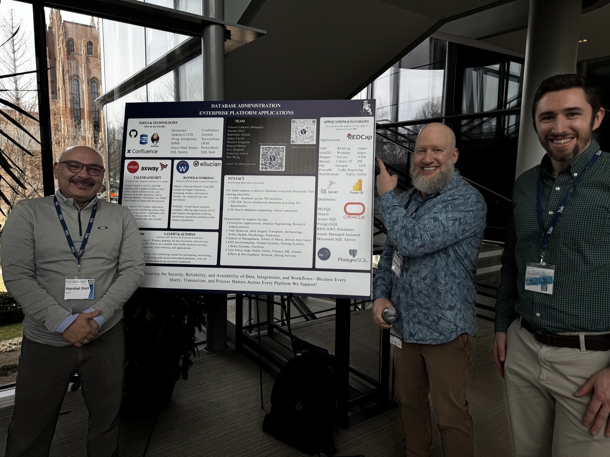 One IT conference, Poster Session, Database Team highlights work including REDCap