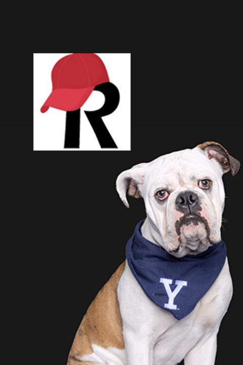 Portrait of Handsome Dan with REDCap